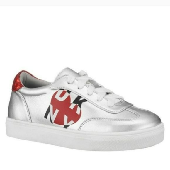 Dkny Other - DKNY Girls Silver Heart Sneakers -13